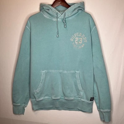 Superdry Hombre No.3 Series Mint Green Logo Hoodie 3XL Japón Foto 1 de 4