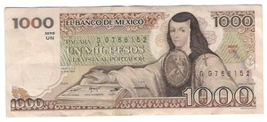 Banknote Mexiko P80a 1000 Pesos 1983, Serie UN - Bild 1 von 2
