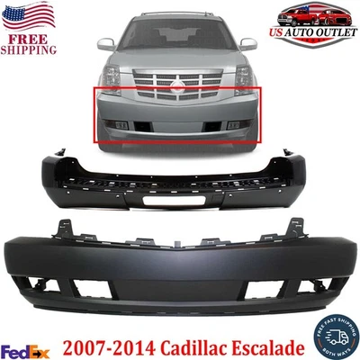 New Front & Rear Bumper Covers Primed Pair For 2007-2014 Cadillac Escalade Foto 1 de 4