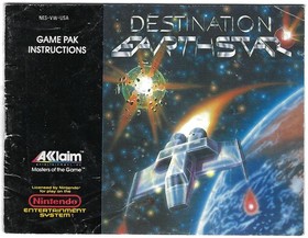 [MANUAL ONLY] Destination Earthstar (Nintendo NES, 1990) Clean, Complete