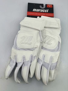 Marucci Signature Schlaghandschuhe - Erwachsene Large (L) - weiß - Bild 1 von 2