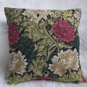 Hines of Oxford William Morris Tapiz Crisantemo Almohada 12x12 Inglaterra - Imagen 1 de 10