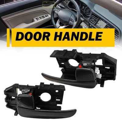 PARA HYUNDAI ELANTRA 2001-2006 MANIJA PUERTA INTERIOR NEGRO BRILLANTE LADO IZQUIERDO DERECHO C Foto 1 de 4