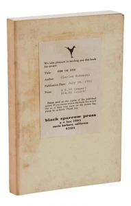 Ham on Rye ~ by CHARLES BUKOWSKI ~ Advance Copy of First Edition ~ 1st 1982 - Picture 1 of 6