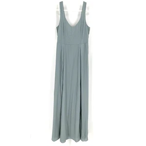 Show Me Your MuMu Jenn Maxi Dress Silver Sage Crisp XL NWT - Picture 1 of 11