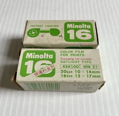 Lote de 16 cartuchos de película impresos en color Minolta vintage nuevos en caja caduca 1989 Foto 1 de 4