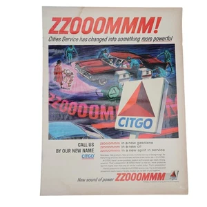 Citgo Cities Service Magazine Advertisement 1960s Vintage Petroliana Automobilia - Picture 1 of 6