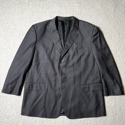 Traje Chaqueta Gris Caravelli Hombre 3 Botones Rayas Talla 46S Foto 1 de 4