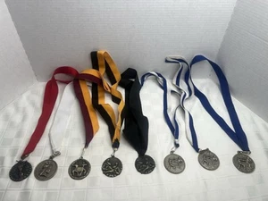 Karate Medals Bronze with Ribbon Lot of 8 All are Engravable (D1) - Picture 1 of 15