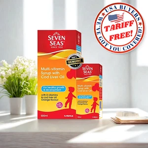 Seven Seas Multivitaminsirup 100ml & 500ml Lebertran Orangengeschmack für Kinder - Bild 1 von 9