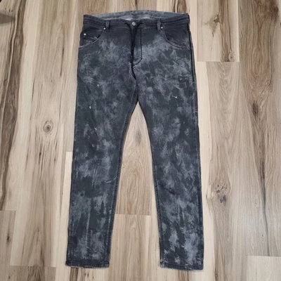 Pantalones deportivos Diesel Denim para hombre 34 gris Krooley CB-NE Taper Joggers desgastados Foto 1 de 4
