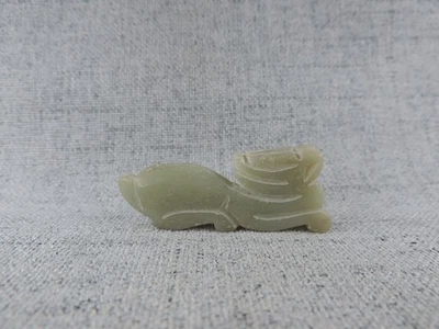 Старинный натуральный нефрит Hetian полый скульптура дракон статуя китайский нефрит подвеска - Изображение 1 из 4