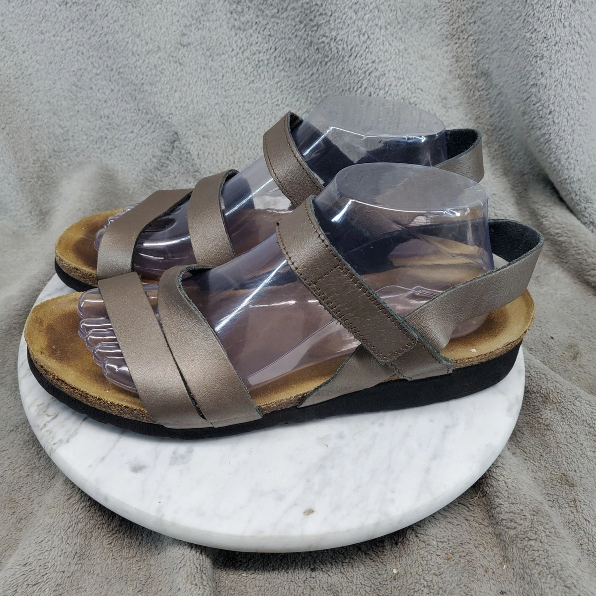 Naot Women's Geneva Leather Sandal – Brown Haze, Cushioned Leather Footbed, Buckle Strap, Super Comfy & Stylish - View #2