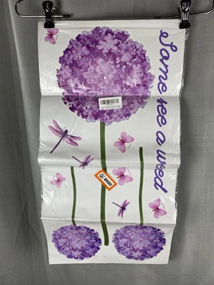 Calcomanías de arte de pared de diente de león púrpura pelar y pegar decoración floral "Algunos ven una hierba" Foto 1 de 4