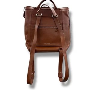 Mochila Convertible Cole Haan Grand Ambition Nueva Bolso de Cuero Tostado Británico Trabajo - Imagen 1 de 12
