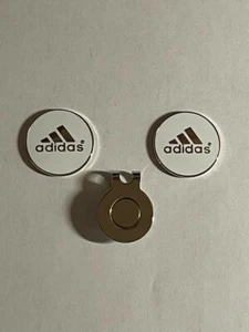(2) ADIDAS 1" Coin Style Golf Markers W/BONUS HAT CLIP - A Great Deal! - Picture 1 of 1