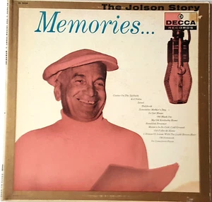 Vintage 1958 Al Jolson - The Jolson Story MEMORIES (Vinyl LP 12" DECCA) Jazz - Picture 1 of 4