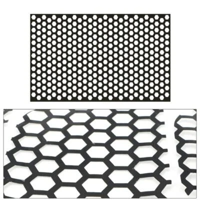 Cubierta de lámpara de luz trasera de coche pegatina calcomanía de panal película negra PVC 48x30 cm Foto 1 de 4