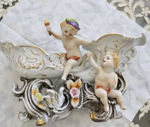 Frühes antikes Porzellan Blumen und Herzstück Anfang 20. Jahrhundert - Kirschen - selten - Bild 1 von 12