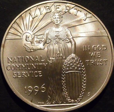 1996-S Community Service Gem BU Uncirculated Commemorative Dollar  - Image 1 of 2