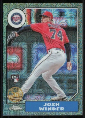 2022 Topps Update '87 Chrome Black Refractors #T87C48 Josh Winder /199 - Image 1 of 2