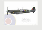 Warhead Illustrated Spitfire Mk.IX 412 SQN RCAF F/L Beurling VZ-B Aircraft Print