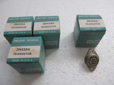 QTY=4 New in Box 2N458A Delco Radio, Vintage Semiconductor - Image 1 of 4