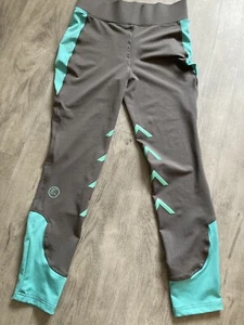 ladies fitness activewear leggings Stretch Fire Foot Preowned GC - Picture 1 of 9
