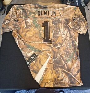 Carolina Panthers Cam Newton #1 Realtree Camo Jersey sz XL Rare