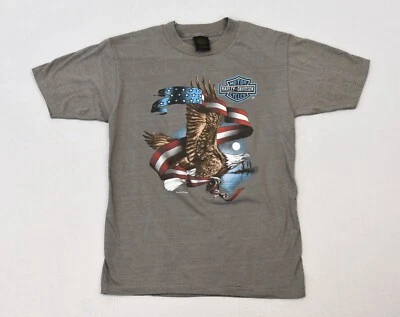 Camiseta Harley Davidson Motorcycles 3D Emblema Eagle Millers Daytona Personalizada Años 80 Foto 1 de 4
