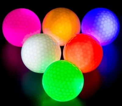 THIODOON Glow in The Dark Golf Balls Light up 6 Pack (6 Colors in one)