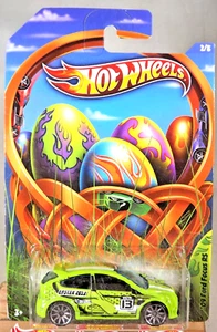 2013 Hot Wheels Easter Series 2/8 '09 FORD FOCUS RS Green w/Chrome 10 Spokes - Picture 1 of 5
