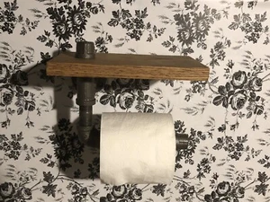 Black Pipe Shelf  Toilet Paper - Picture 1 of 3