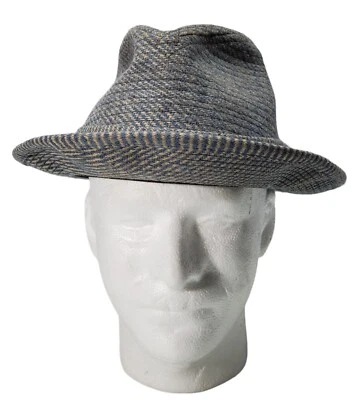 Vintage Knox New York Fedora Mafia Gangster Tweed Hat - Image 1 of 4