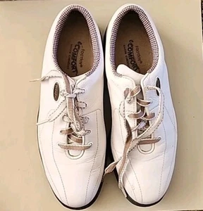 Zapatos de golf Footjoy para mujer talla 6,5 con cordones blancos lisos de bajo perfil - Imagen 1 de 7