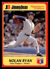 1991 Jimmy Dean #24 Nolan Ryan Texas Rangers Baseball card
