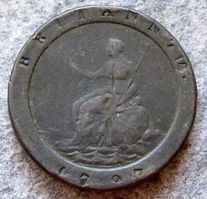GREAT BRITAIN GEORGE III 1797 2 PENCE - CARTWHEEL SEATED BRITANNIA LARGE COPPER - Picture 1 of 6