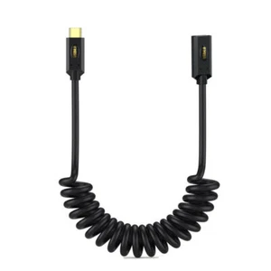 Cable de extensión en espiral USB-C 4.0 macho a hembra 80K60Hz 240W 5A 40Gbps 1.2m - Imagen 1 de 2