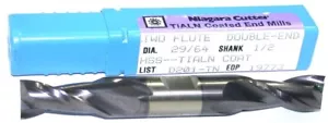 Niagara 29/64" Durchmesser TiAlN Coat 2 Flöte Doppelend HSS Schaftfräser 19773 Neu - Bild 1 von 1