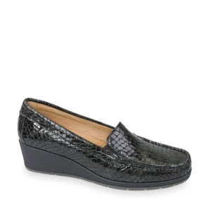 Mocassini zeppa 4,5 cm Valleverde 11403 cocco onice Made in Italy list€95,99-20% - Imagen 1 de 1