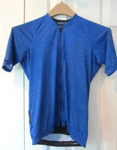 VELOCIO Women's Apparel Grid Dot Ultralight Cycling Blue Jersey, Size Medium - Picture 1 of 6