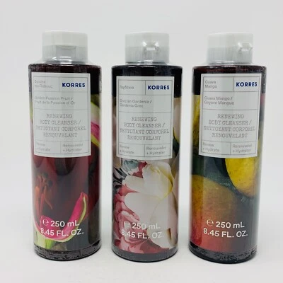 Limpiador corporal renovador Korres tamaño completo 8,45 oz/250 ml nuevo sellado - ¡Tú eliges! Foto 1 de 2