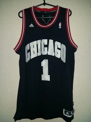 Camiseta de basquete original NBA CHICAGO BULLS ADIDAS #1 ROSA TAMANHO XL - Imagem 1 de 4