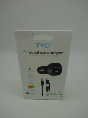 TYLT Bullet Car Charger 2.4A 20W  + USB-A Port 4x Fast Charges New (LY) - Image 1 of 4