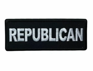 Republican Cap Hat 4 inch Embroidered Patch IV6404 F6D26G - Picture 1 of 1