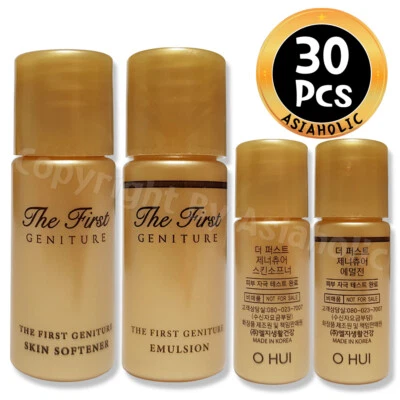 O HUI THE First Geniture Skin Softener 5ml (15pcs) + Emulsion (15pcs) 30pcs New - Image 1 of 4