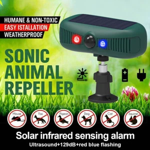 Ultraschall Solar Tiervertreiber Vogelschreck Marder Hunde Abwehr Katzenschreck - Bild 1 von 17