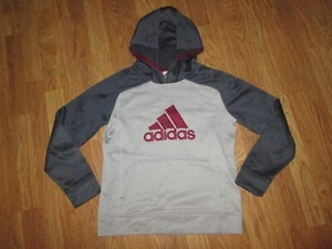 Boys ADIDAS fleece lined hooded hoodie sweatshirt L Lg 14 - 16 - Picture 1 of 1