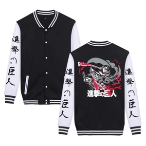Shingeki no Kyojin Attack on Titan Anime Sweatshirt Jacke Jacket Coat Freizeit - Picture 1 of 3