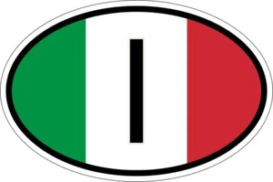 Aufkleber Sticker Oval Oval Flagge Ländercode I Italien - Bild 1 von 1